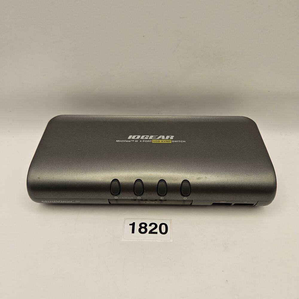 IOGEAR MINIVIEW III 4 PORT USB AUDIO SWITCH GC1714 ALL CABLE INCLUDED